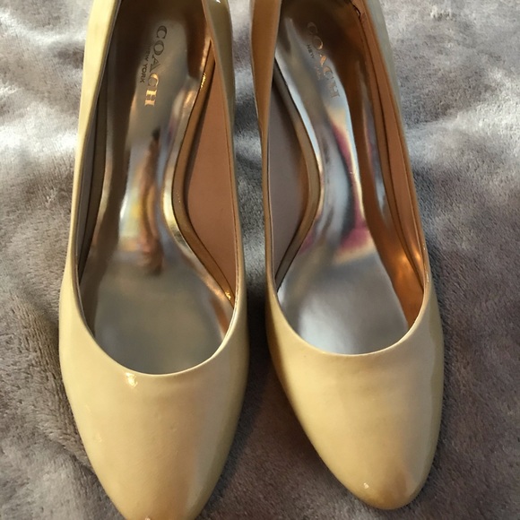 COACH leather patent pumps - Almond Toe - Picture 1 of 7